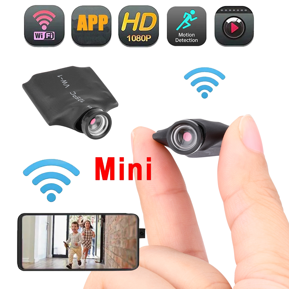 Home Security Hidden Cameras - Kamera Mini HD 1080P Nirkabel WIFI