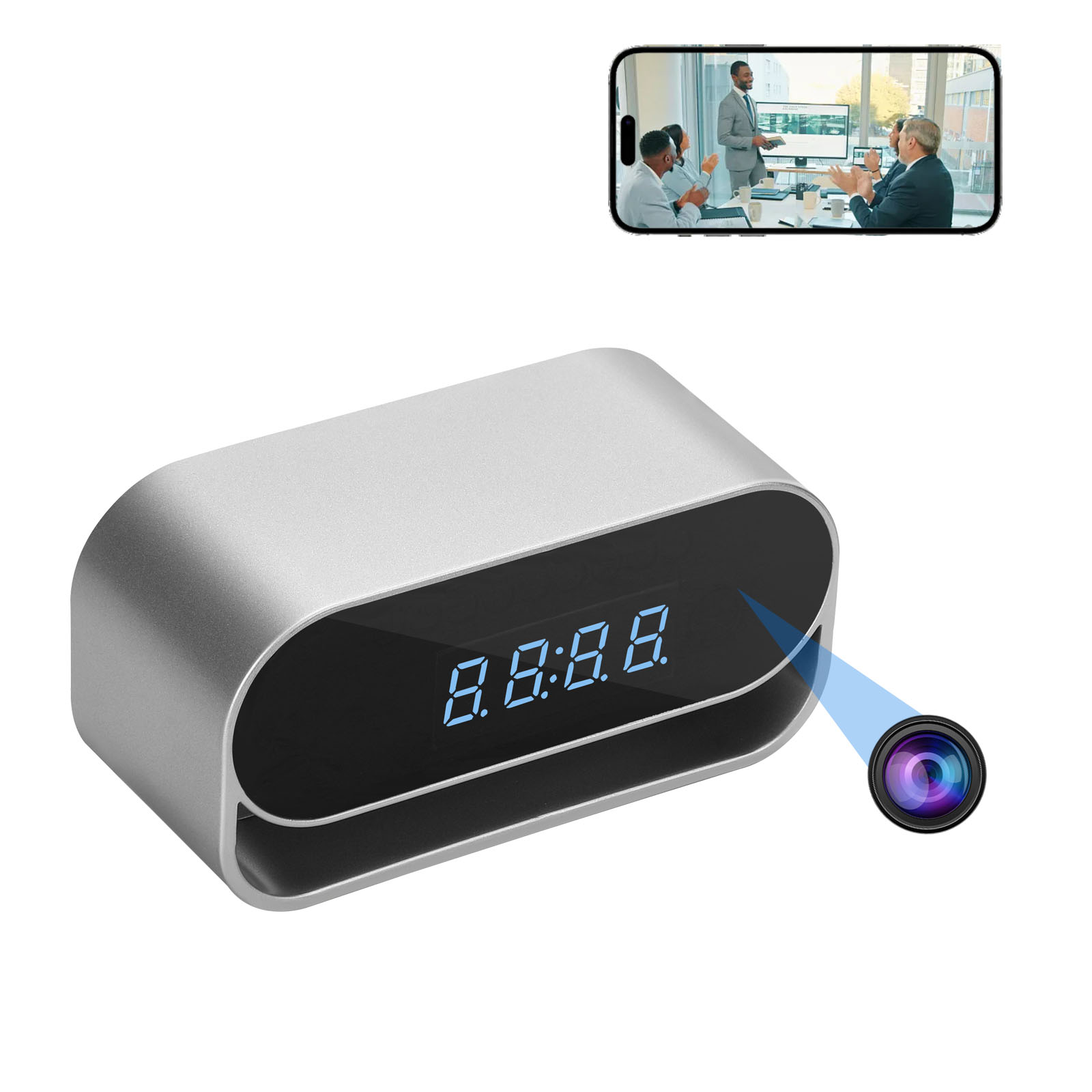 Hidden Camera Clock - Kamera pengawas penutup jam kamera HD