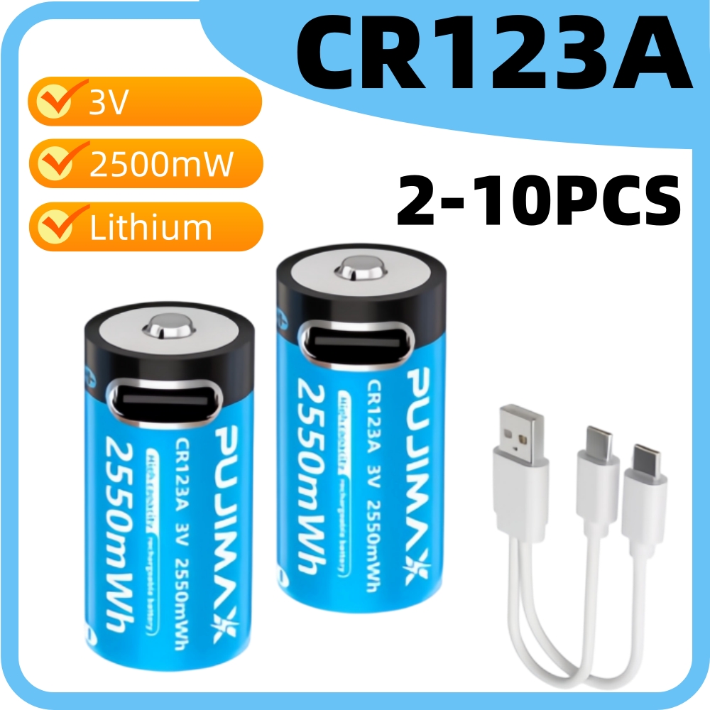 Home Security Battery Replacement - Baterai Lithium Isi Ulang CR123A 3V