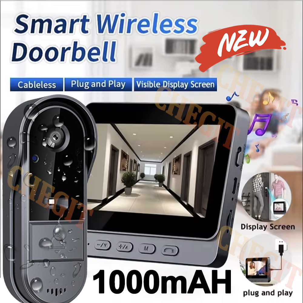 Home Security Doorbell Camera - Bel Pintu Wifi Nirkabel Kamera 1080P