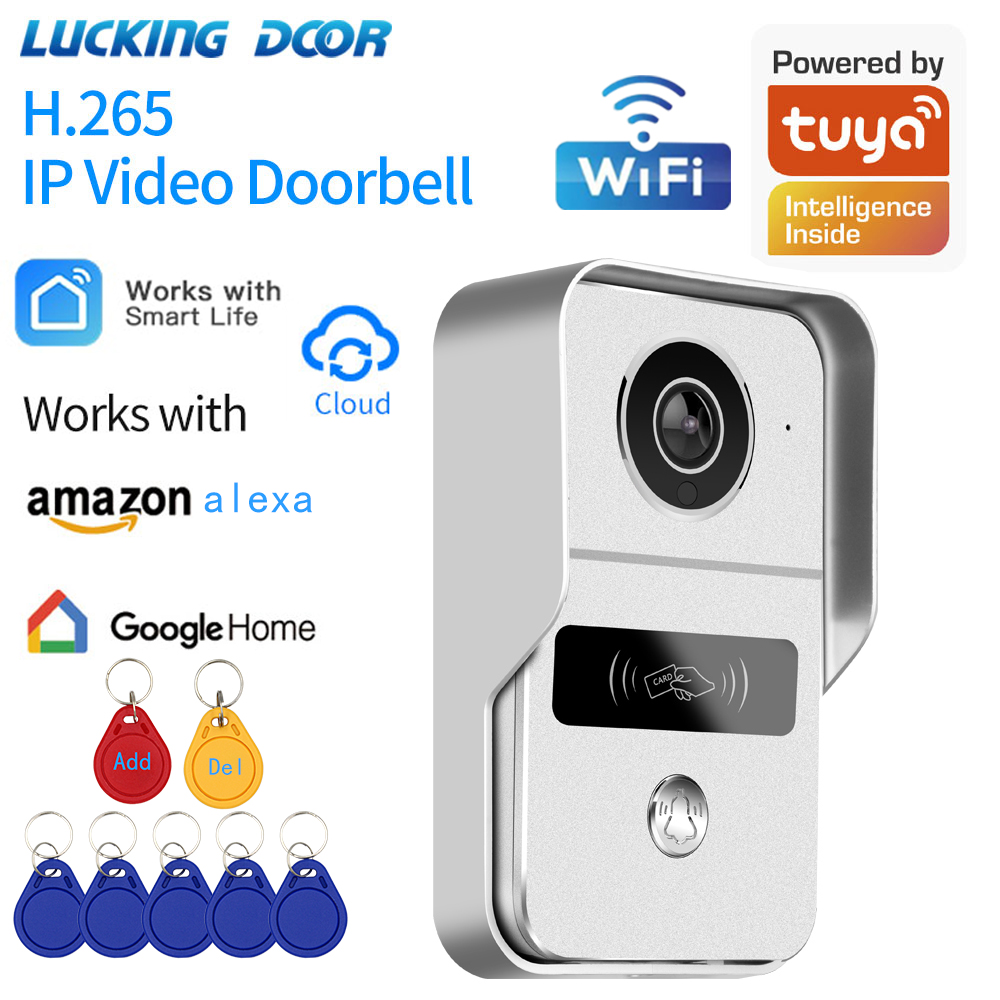 Home Security Doorbell Camera - Tuya bel pintu 1080P cerdas, kamera