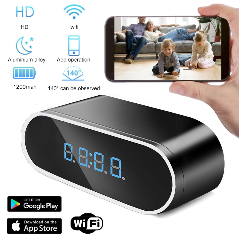 Hidden Camera Clock - Kamera pengawas Mini dengan penglihatan malam,