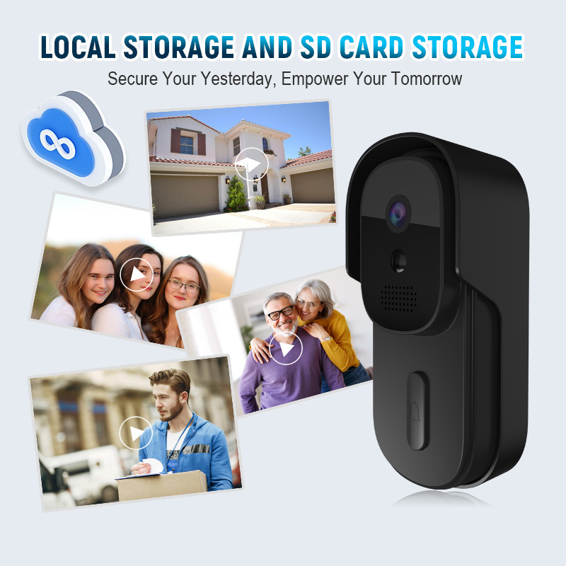 Home Security Doorbell Camera - Tuya Video Doorbell 2MP Tahan Air