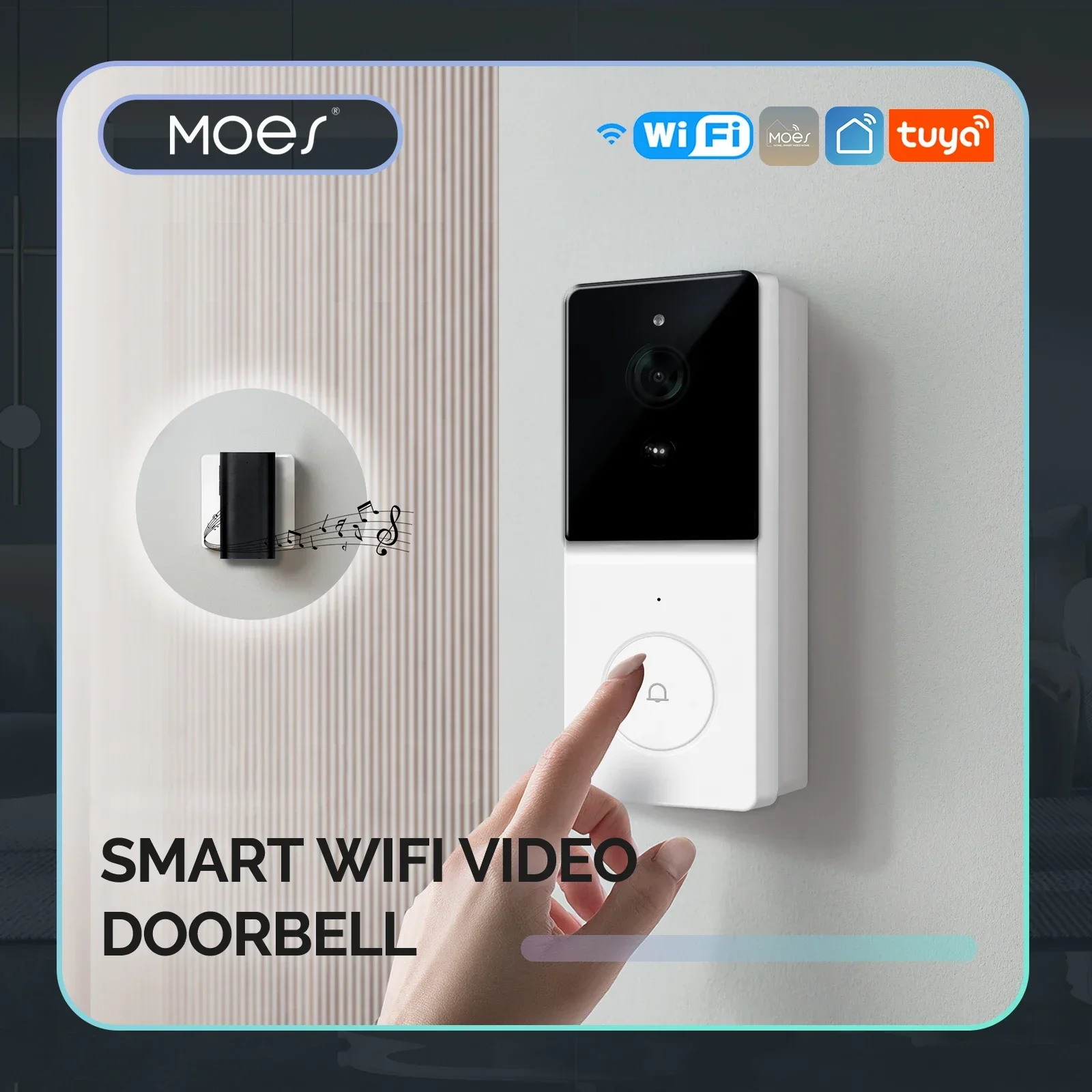 Home Security Doorbell Camera - MOES Tuya kamera bel pintu Video