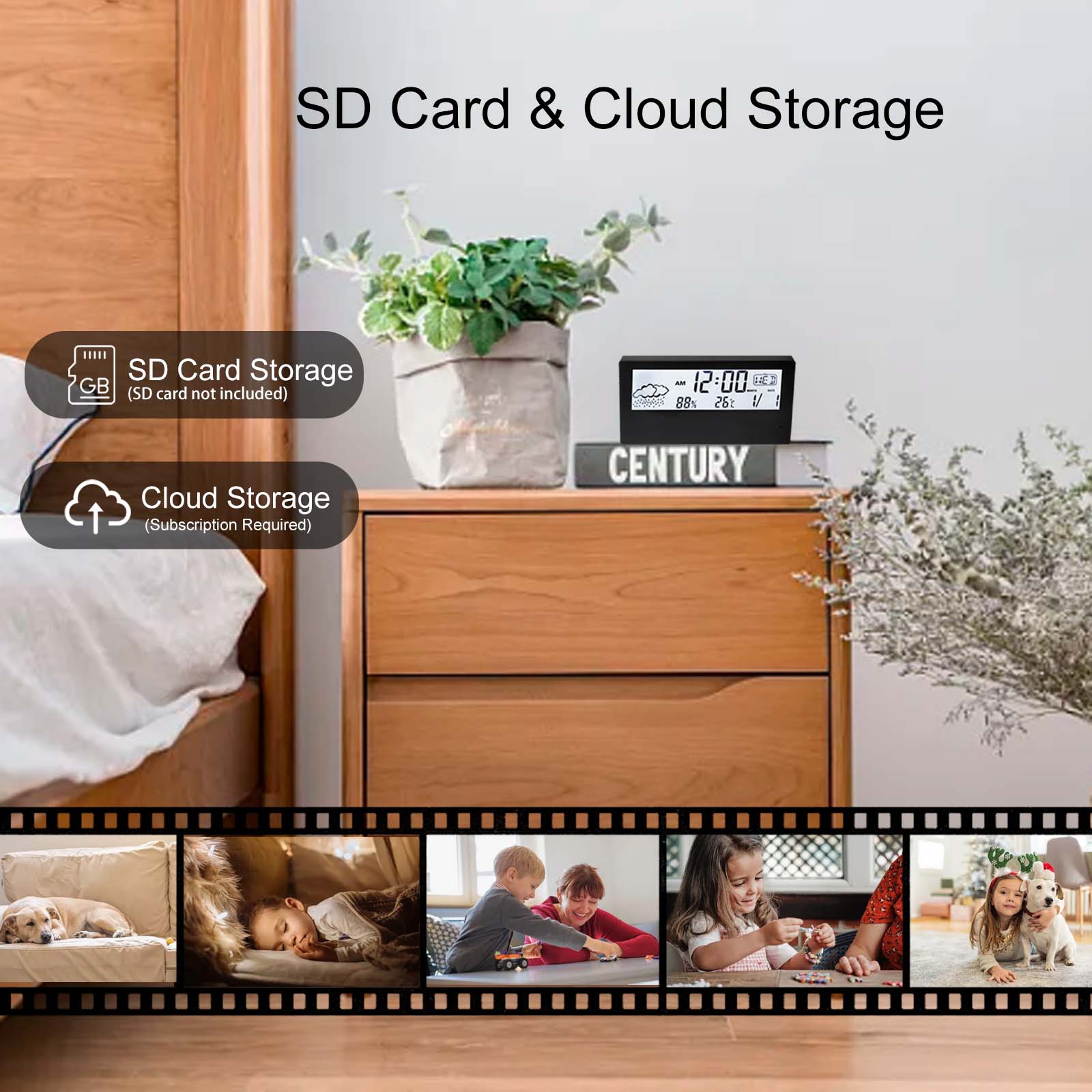 Kamera jam Alarm nirkabel 4K H - Hidden Camera Clock ulasan dan harga