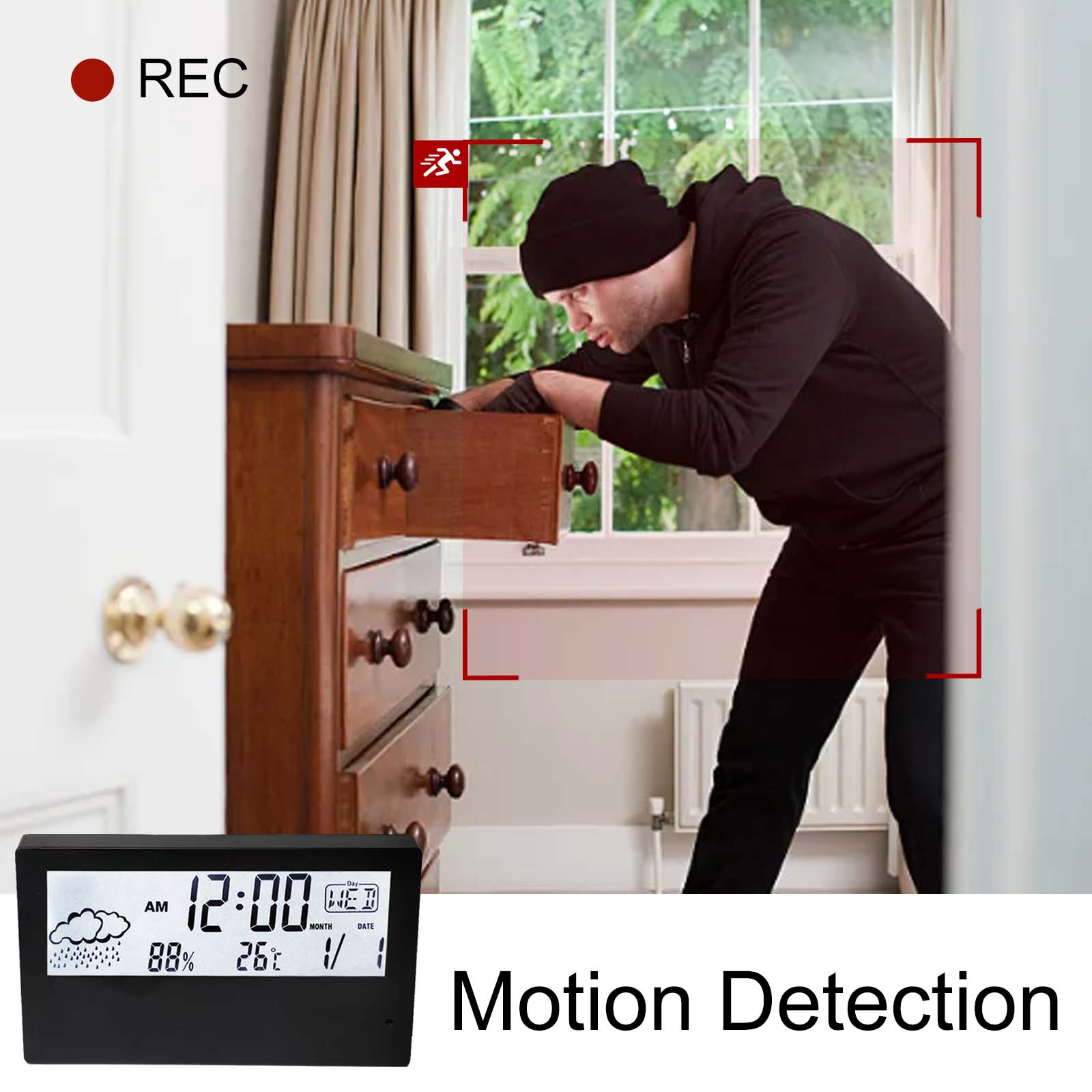 Kamera jam Alarm nirkabel 4K H - Hidden Camera Clock ulasan dan harga