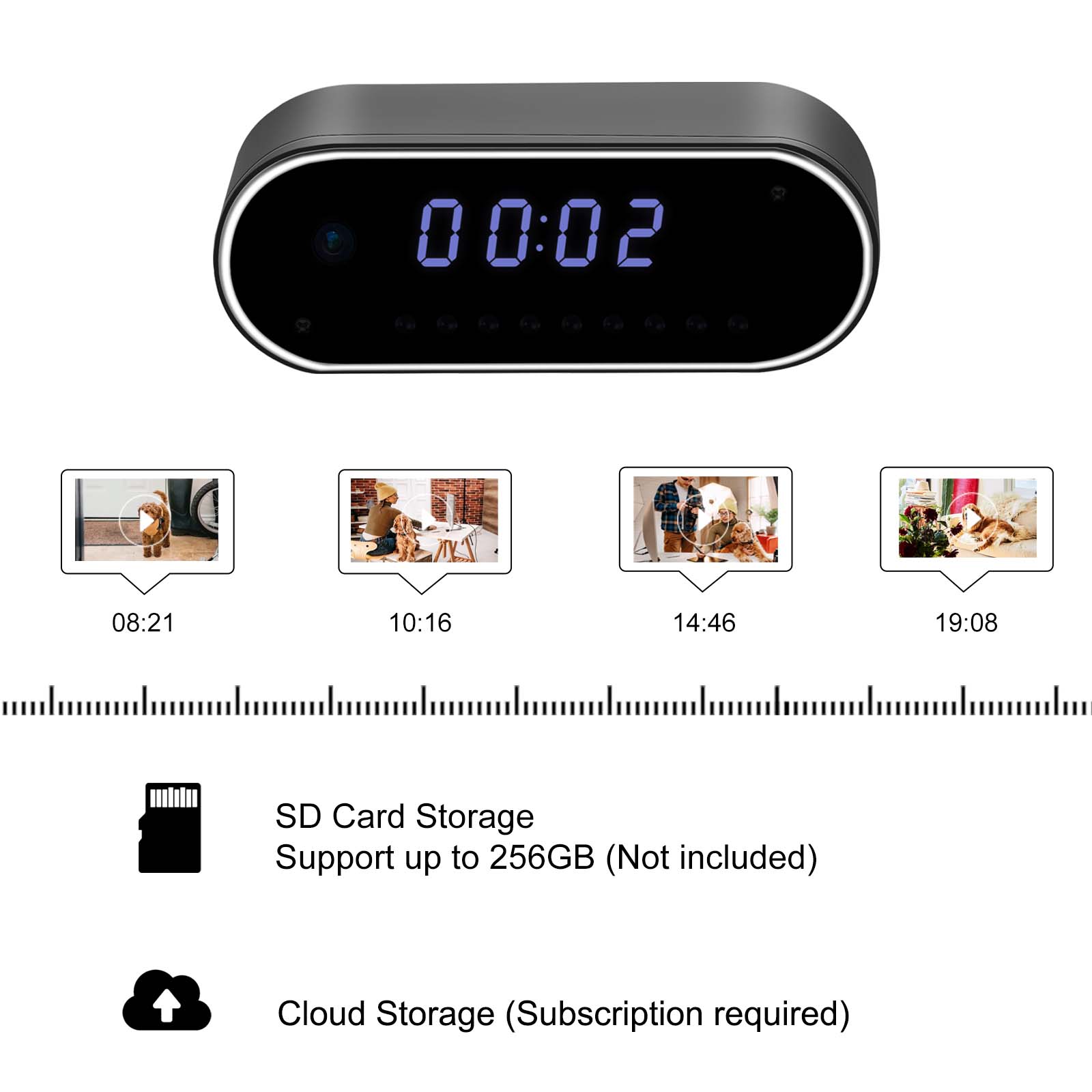 Kamera Jam Digital Nirkabel, H - Hidden Camera Clock ulasan dan harga