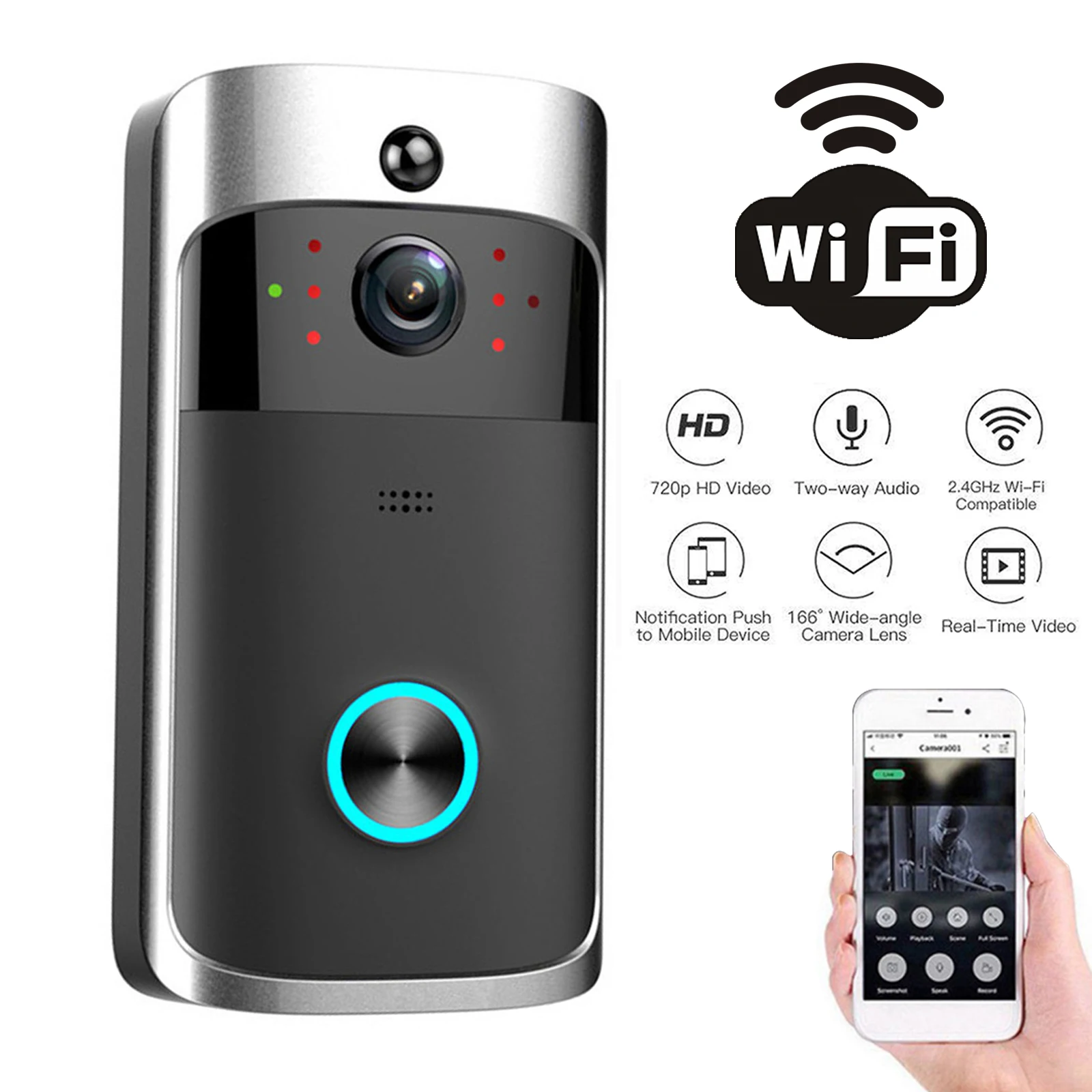 2026 NEW V5 Video Door Bell Wi - Home Security Doorbell Camera ulasan dan harga