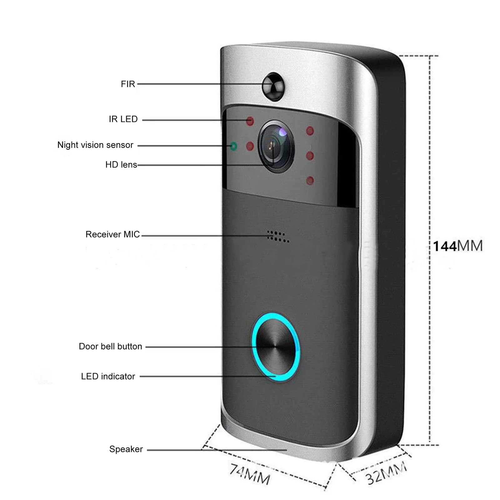 2026 NEW V5 Video Door Bell Wi - Home Security Doorbell Camera ulasan dan harga