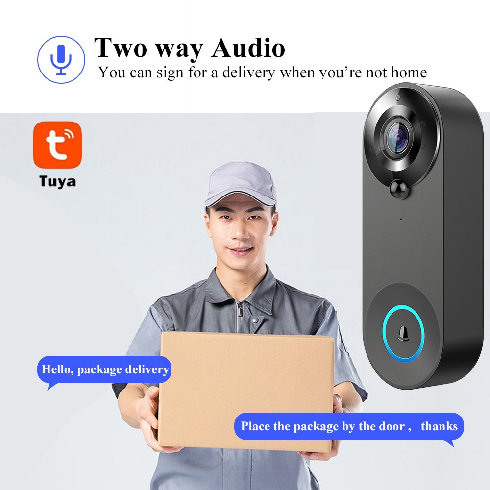 Tuya 1080P Bel Pintu WIFI Nirk - Home Security Doorbell Camera ulasan dan harga