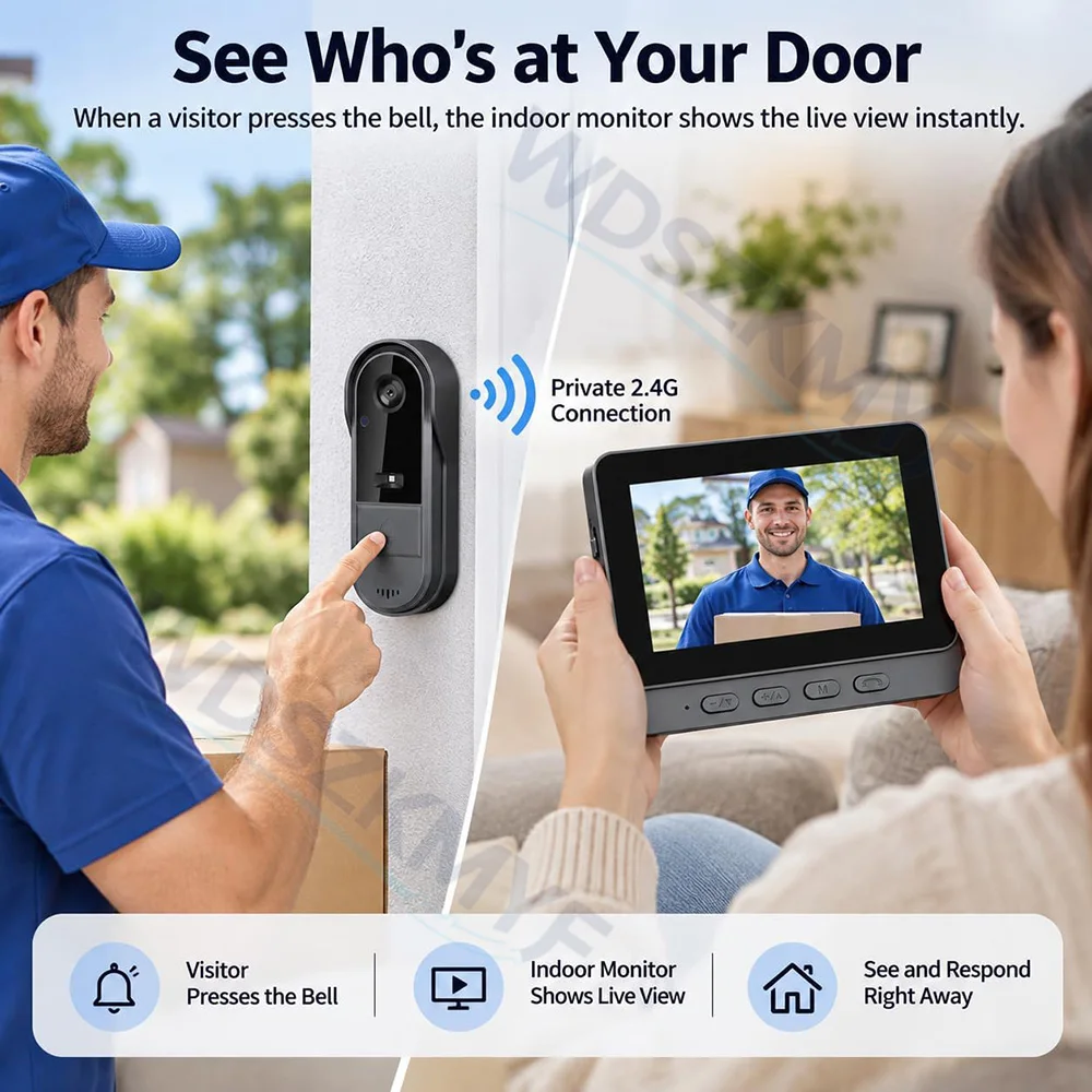 Bel Pintu Nirkabel dengan Laya - Home Security Doorbell Camera ulasan dan harga