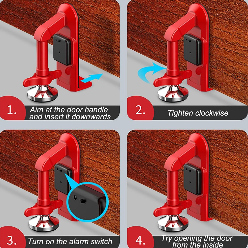 Kunci Pintu Penghenti Pintu Al - Door Wedge Alarm ulasan dan harga