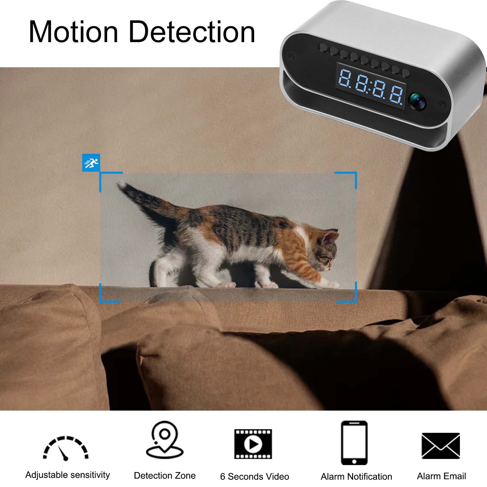 Kamera pengawas penutup jam ka - Hidden Camera Clock ulasan dan harga