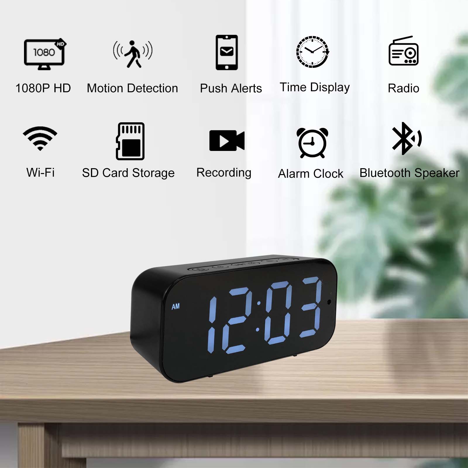 Kamera Jam Wi-Fi dengan HD 108 - Hidden Camera Clock ulasan dan harga