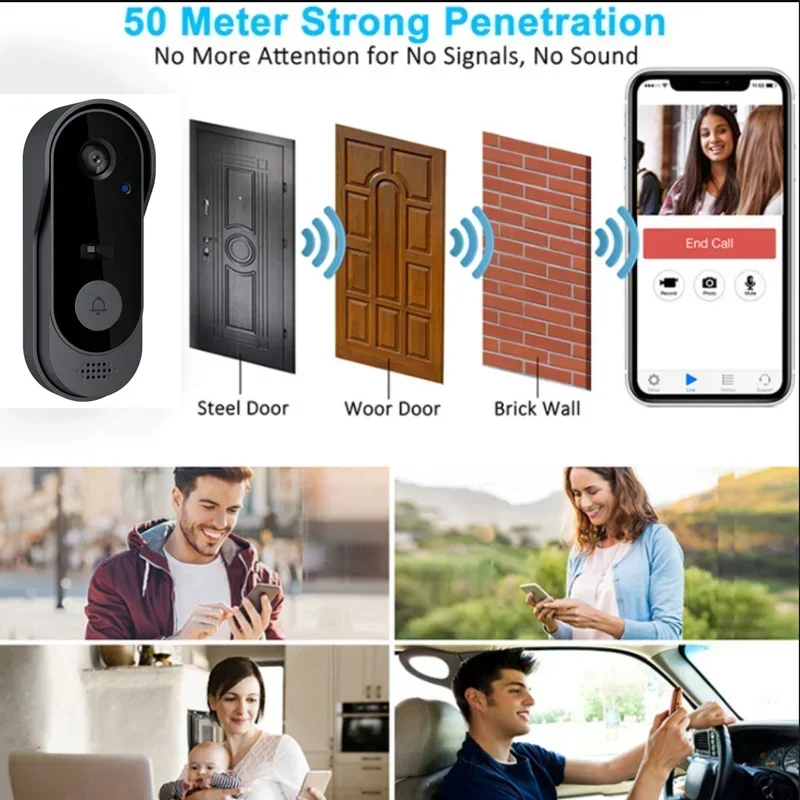 Kamera Bel Pintu Nirkabel HD T - Home Security Doorbell Camera ulasan dan harga