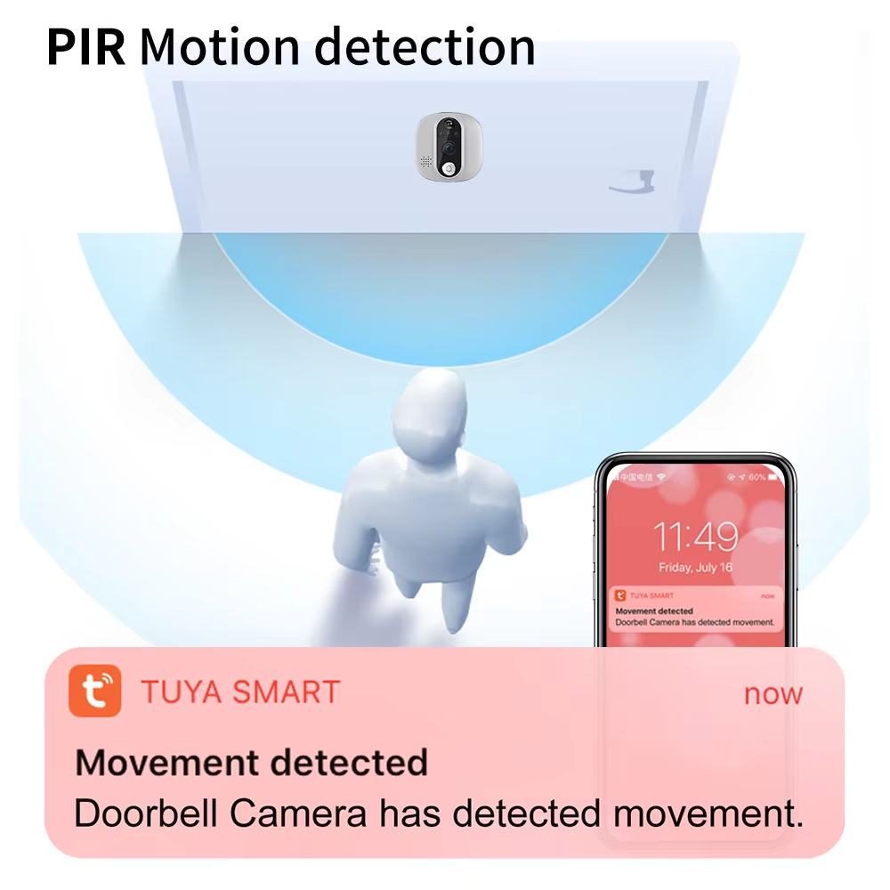 Tuya kamera bel pintu WiFi 108 - Home Security Doorbell Camera ulasan dan harga