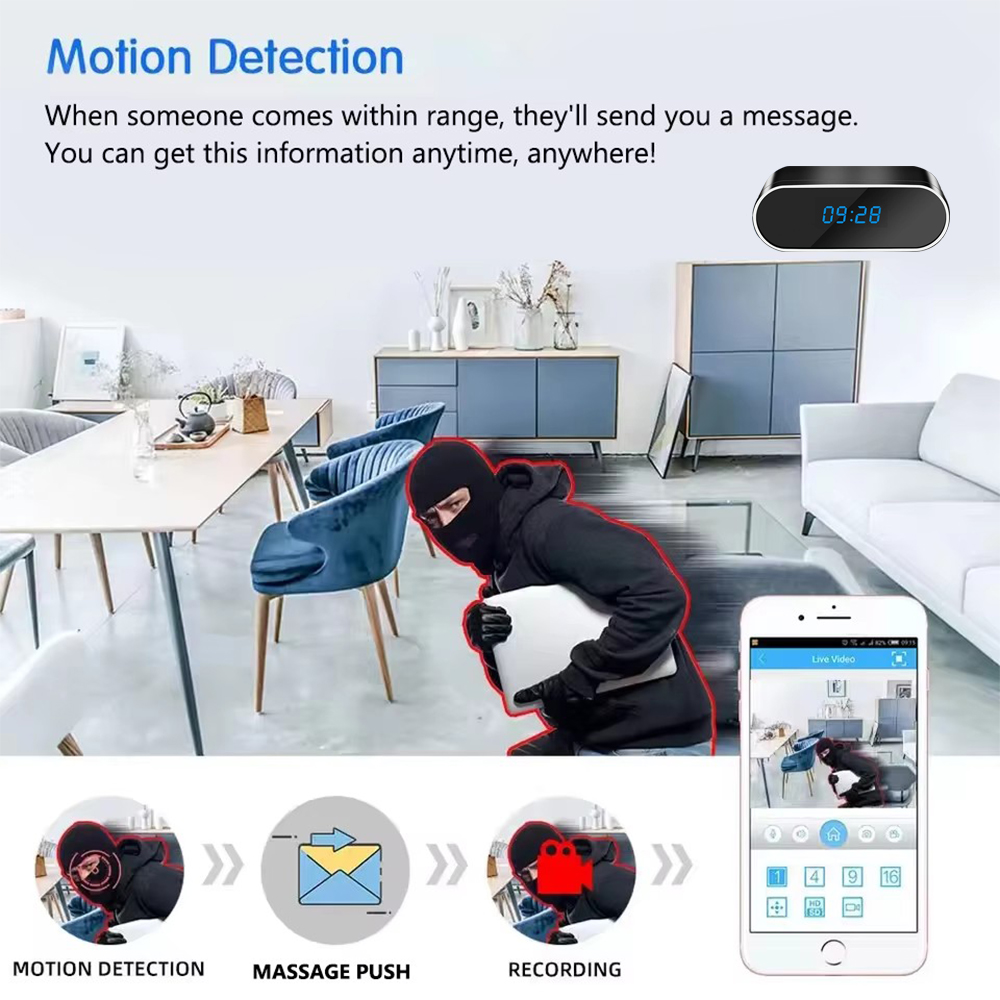 Kamera Jam Mini 4KHD Baru yang - Hidden Camera Clock ulasan dan harga