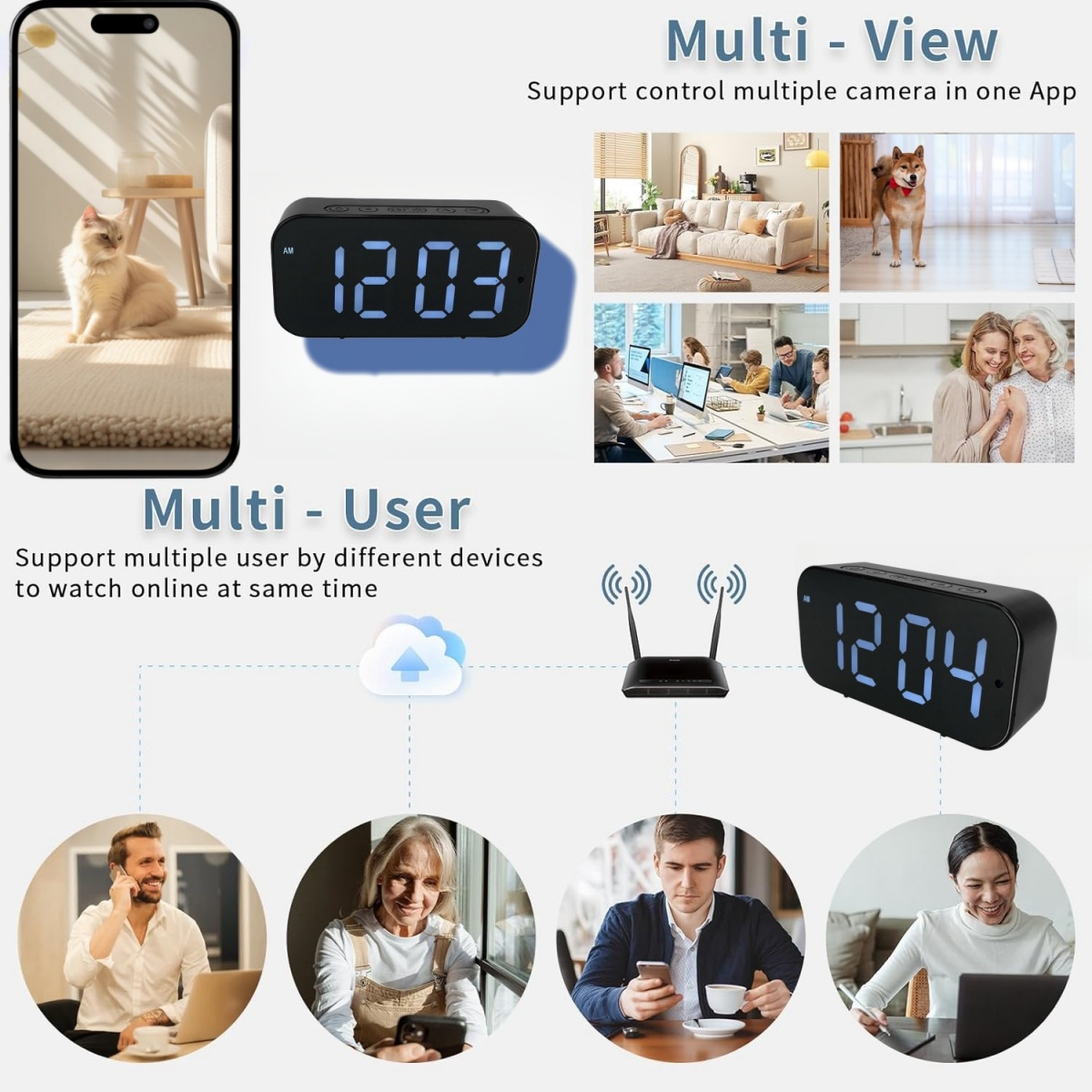 Kamera Jam Alarm WIFI HD 1080P - Hidden Camera Clock ulasan dan harga