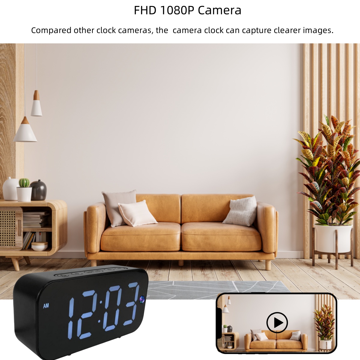 Kamera Jam Alarm WIFI HD 1080P - Hidden Camera Clock ulasan dan harga
