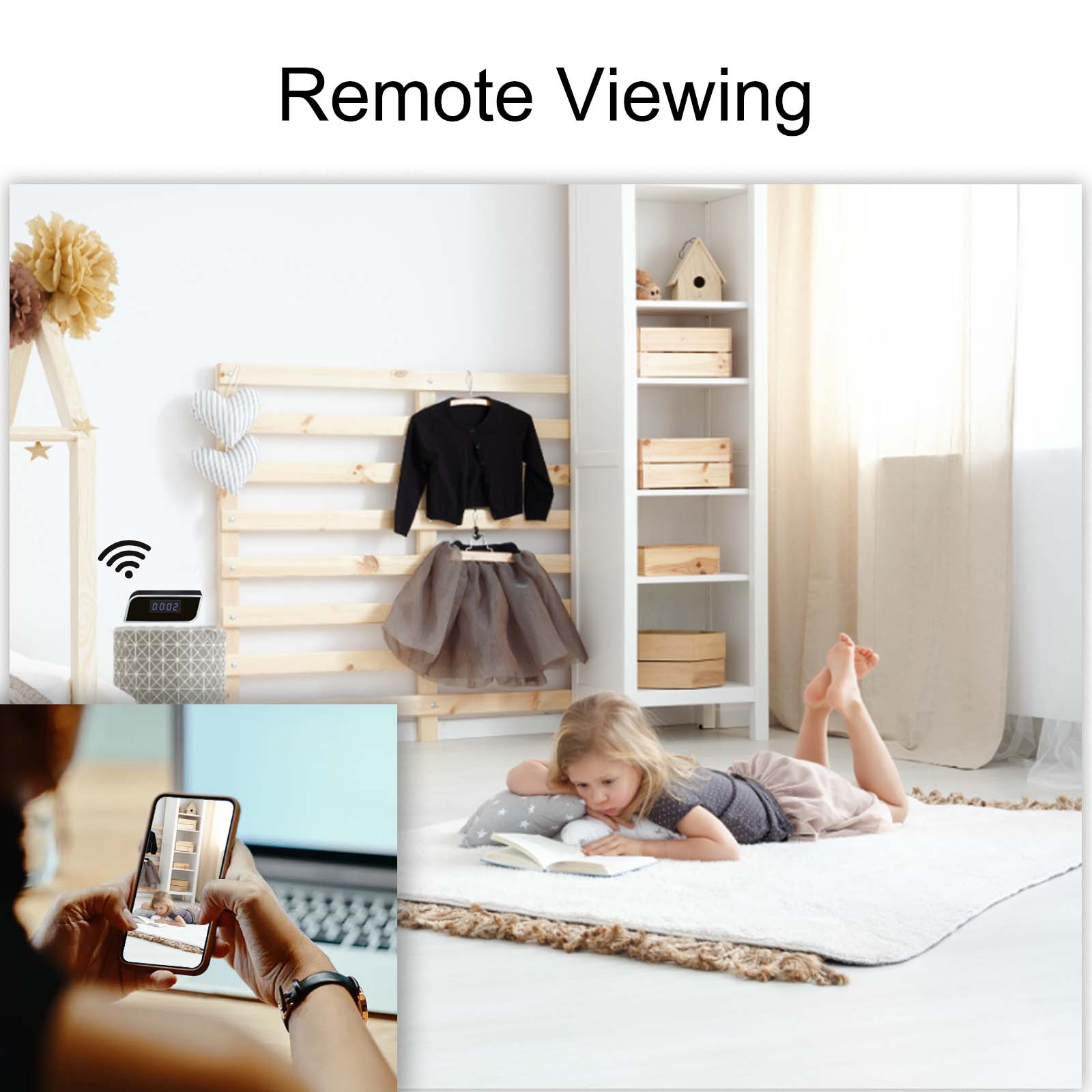 Kamera Jam Pintar 4K dengan Wi - Hidden Camera Clock ulasan dan harga