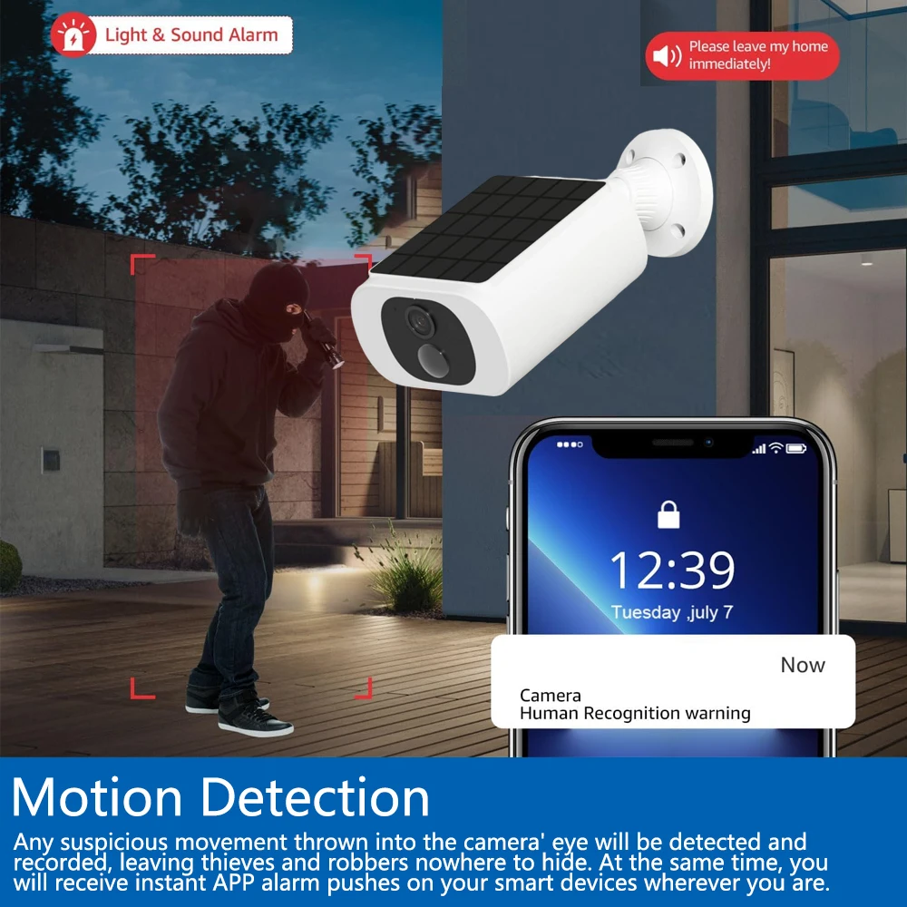 Kamera Keamanan Tenaga Surya T - Home Security Wifi Camera ulasan dan harga