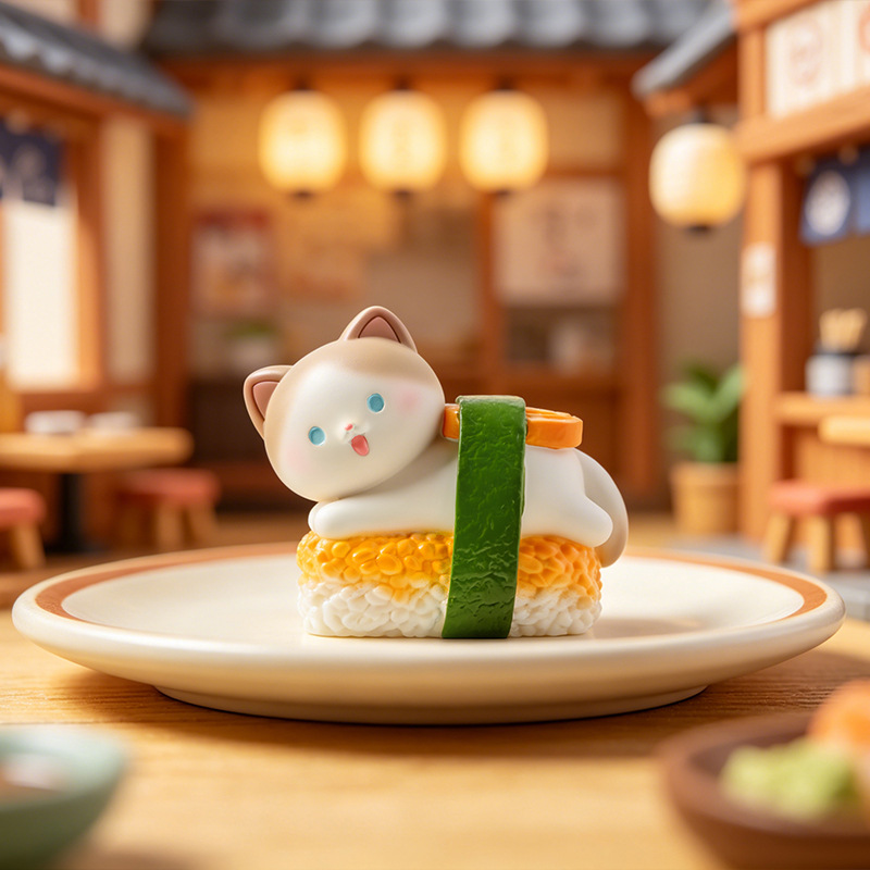 Sushi Cat Blind Box Figurine K - Home Security Box ulasan dan harga