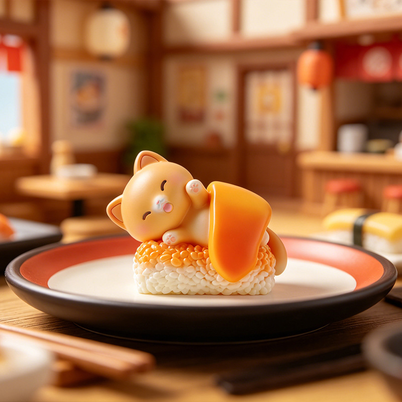 Sushi Cat Blind Box Figurine K - Home Security Box ulasan dan harga