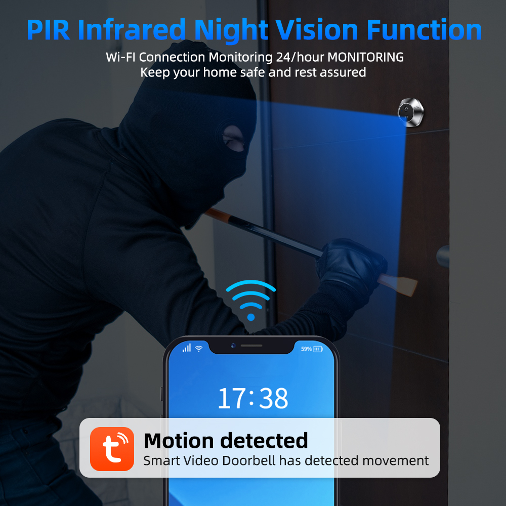 Kamera Video lubang Pengintip  - Home Security Doorbell Camera ulasan dan harga