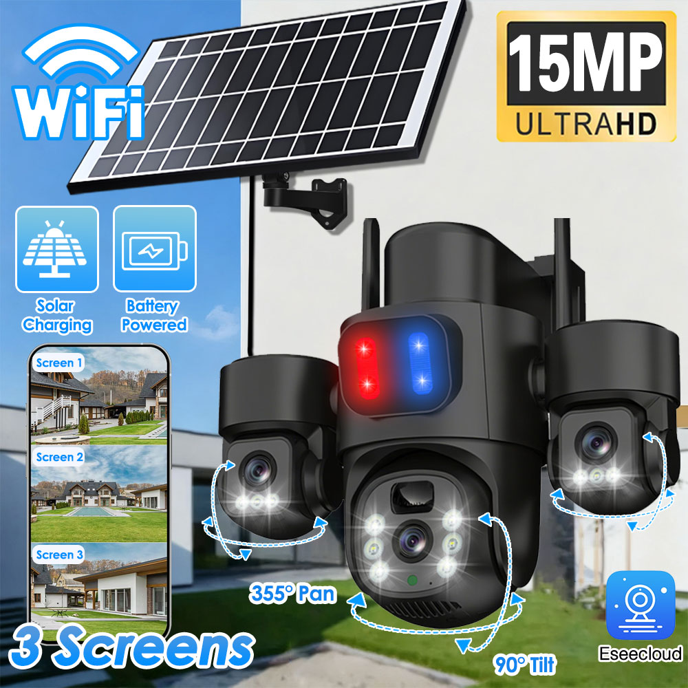 Kamera PTZ Tenaga Surya WIFI L - Home Security Wifi Camera ulasan dan harga