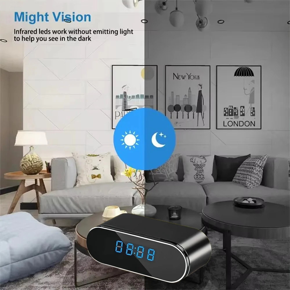 Kamera WiFi Mini Jam 4K HD Bar - Hidden Camera Clock ulasan dan harga