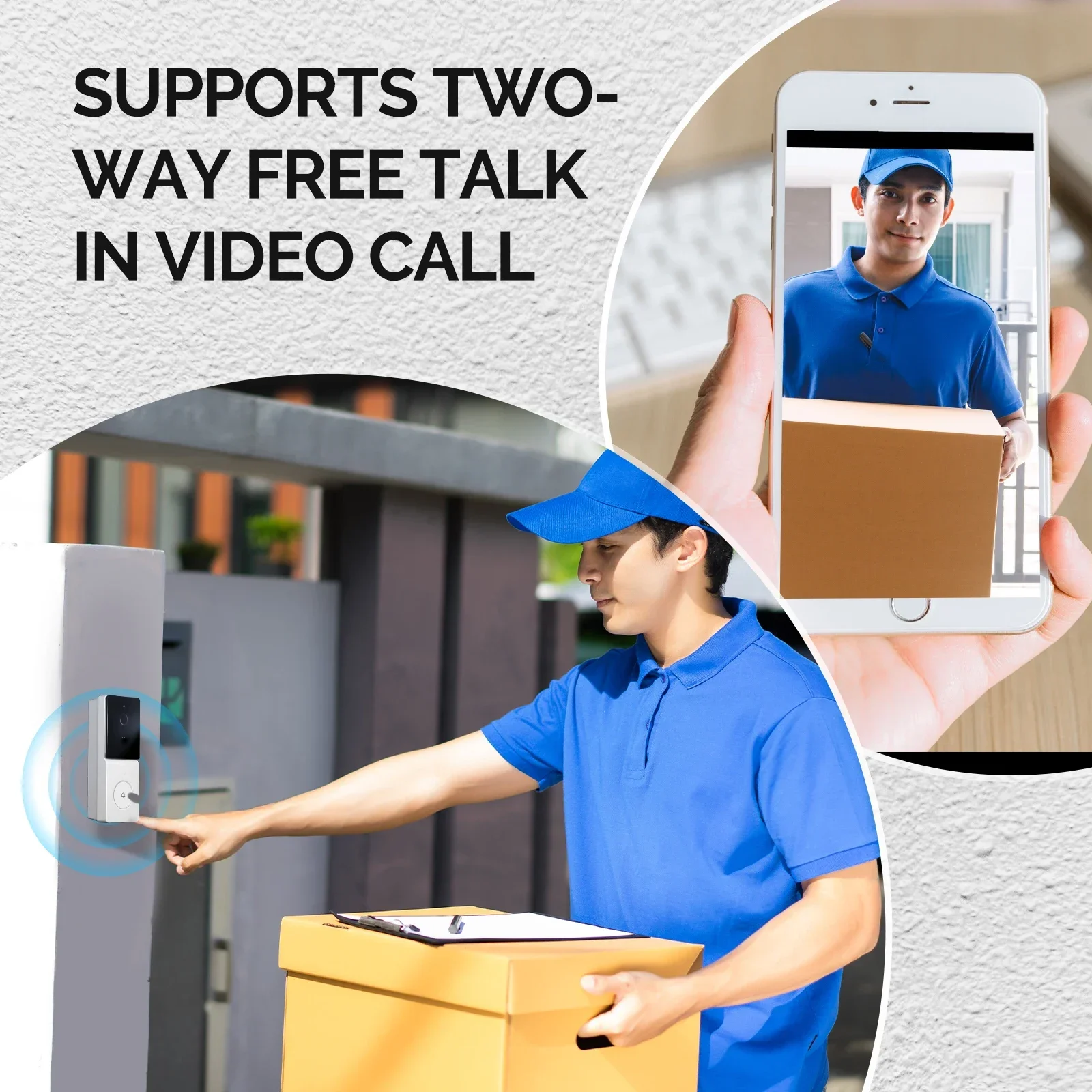MOES Tuya kamera bel pintu Vid - Home Security Doorbell Camera ulasan dan harga