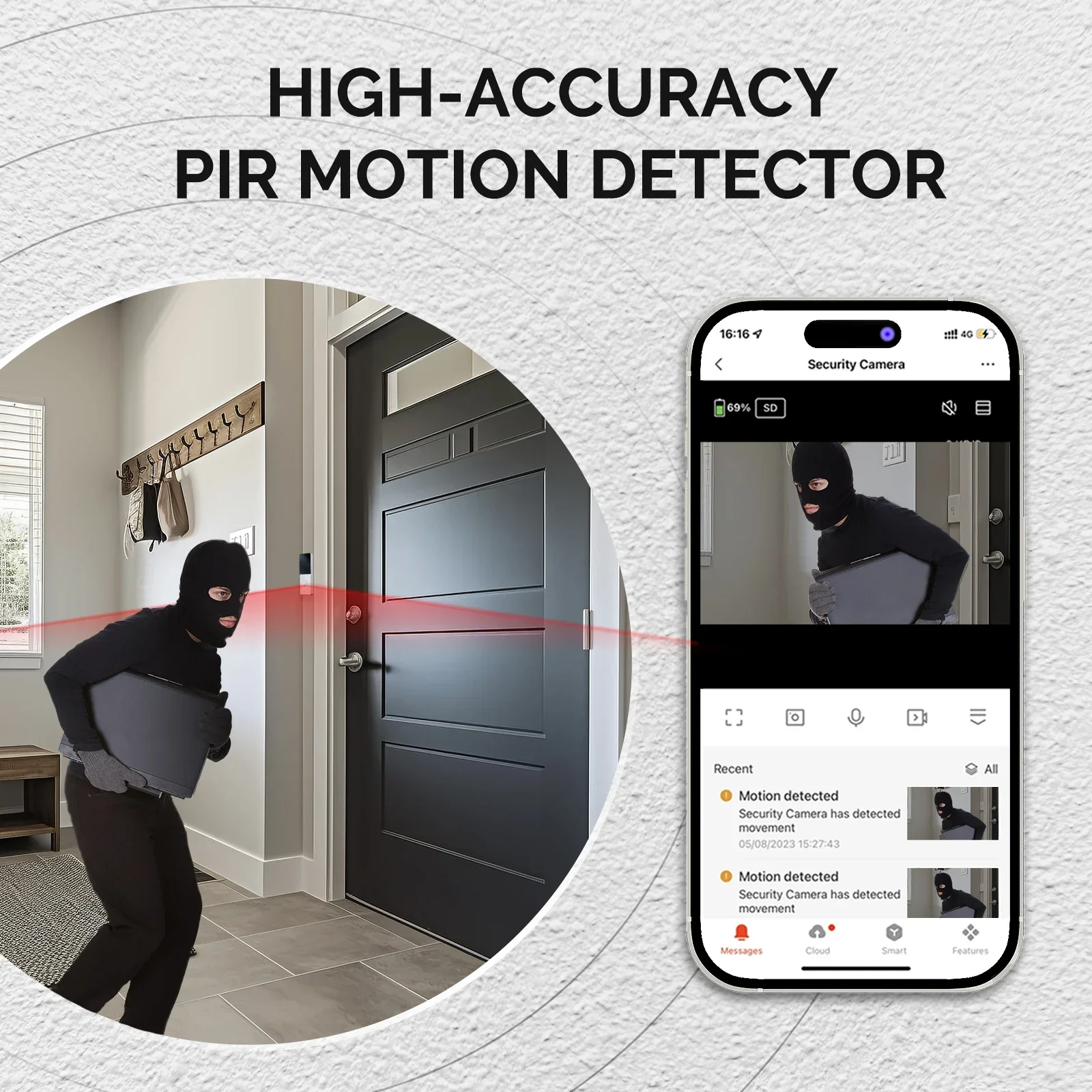 MOES Tuya kamera bel pintu Vid - Home Security Doorbell Camera ulasan dan harga